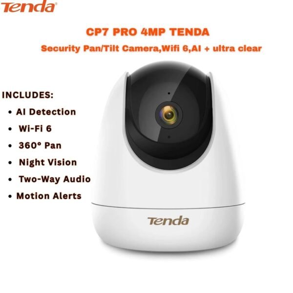CP7 PRO 4MP TENDA Security Pan/Tilt Camera | AI Human Detection | Wi-Fi 6 | Ultra-Clear