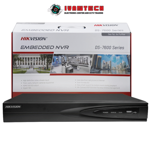 Hikvision DS-7608NI-Q1/8P 8-Channel 4K PoE NVR – Supports Up to 8 IP Cameras, H.265+ Compression, Built-in 8 PoE Ports, HDMI/VGA Output, Remote Viewing, Motion Detection – Reliable Network Video Recorder