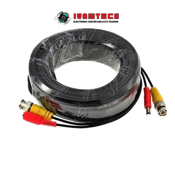 20M Premade Siamese Cable for CCTV Systems – High-Quality RG59 Coaxial + 2-Core Power Cable, Pre-Assembled BNC & DC Connectors for Easy Installation, Ideal for HD Analog Cameras, DVR, and Security Systems - Image 4