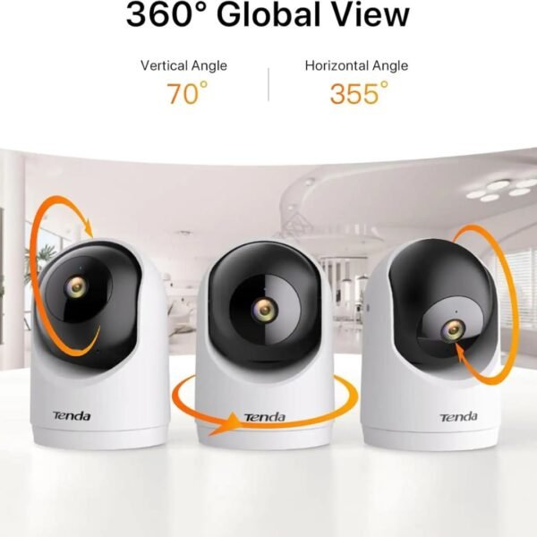Tenda CP3 Pro V3 3MP AI Security Camera – 360° Pan/Tilt, Motion Tracking, Night Vision - Image 4
