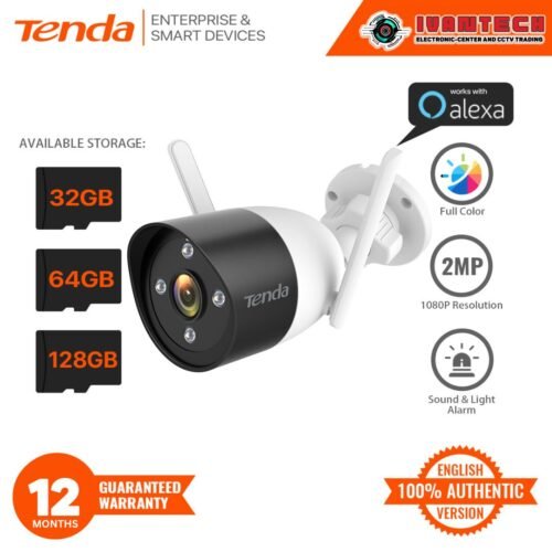 Tenda CT3 1080P Full HD Outdoor Wi-Fi Bullet Camera with Night Vision