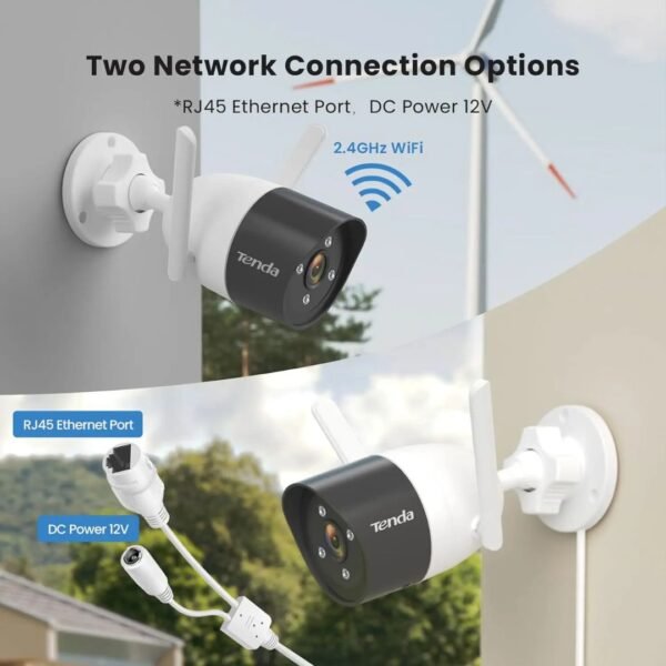 Tenda CT3 1080P Full HD Outdoor Wi-Fi Bullet Camera with Night Vision - Image 2