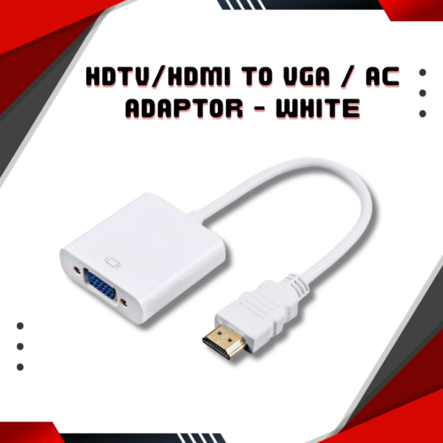 HDTV/HDMI TO VGA / AC ADAPTOR - WHITE