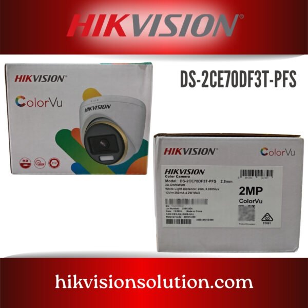 Hikvision DS-2CE70DF3T-PFS 2MP ColorVu Dome Camera with Built-in Audio - Image 2