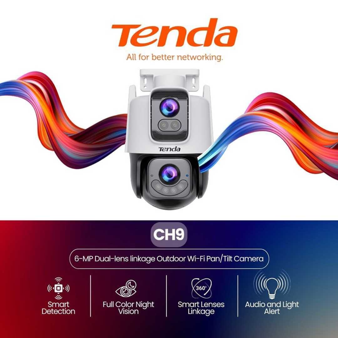 Tenda CH9 6MP Dual-Lens Bullet Camera – Ultra HD AI Smart Security