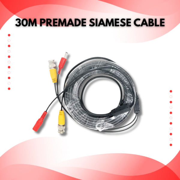 30M PREMADE SIAMESE CABLE