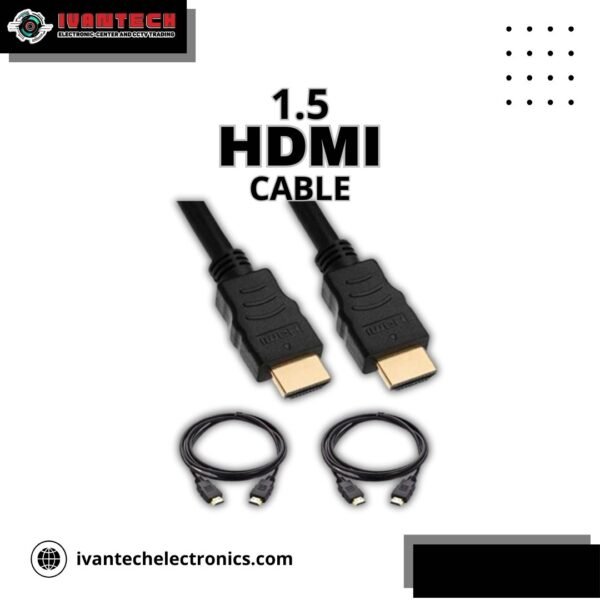 High-Speed 1.5M HDMI Cable with Gold-Plated Connectors - Image 4