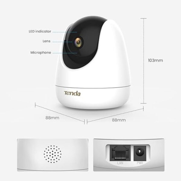 CP3 PRO 3MP Pan-Tilt Security Camera – Wi-Fi 6 Indoor Surveillance with AI Detection & One-Touch Call - Image 5