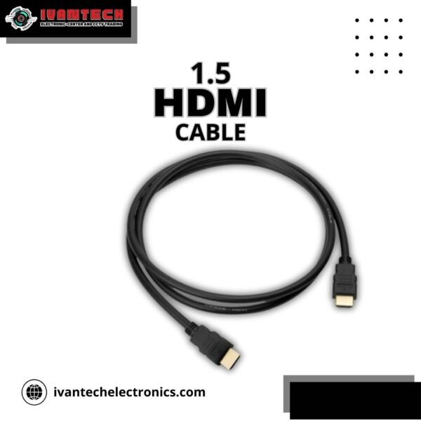High-Speed 1.5M HDMI Cable with Gold-Plated Connectors - Image 2