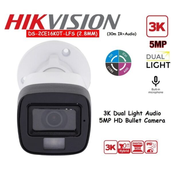 Hikvision DS-2CE16H0T-ITPF | 5 MP Bullet Camera with Smart IR & IP67 Weatherproof Housing - Image 3