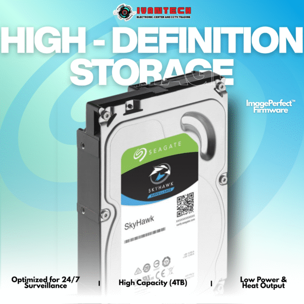 Seagate SkyHawk 4TB Surveillance Hard Drive – Optimized for 24/7 Video Recording, Enhanced Reliability, Low Power Consumption, Supports Up to 64 HD Cameras - Image 2