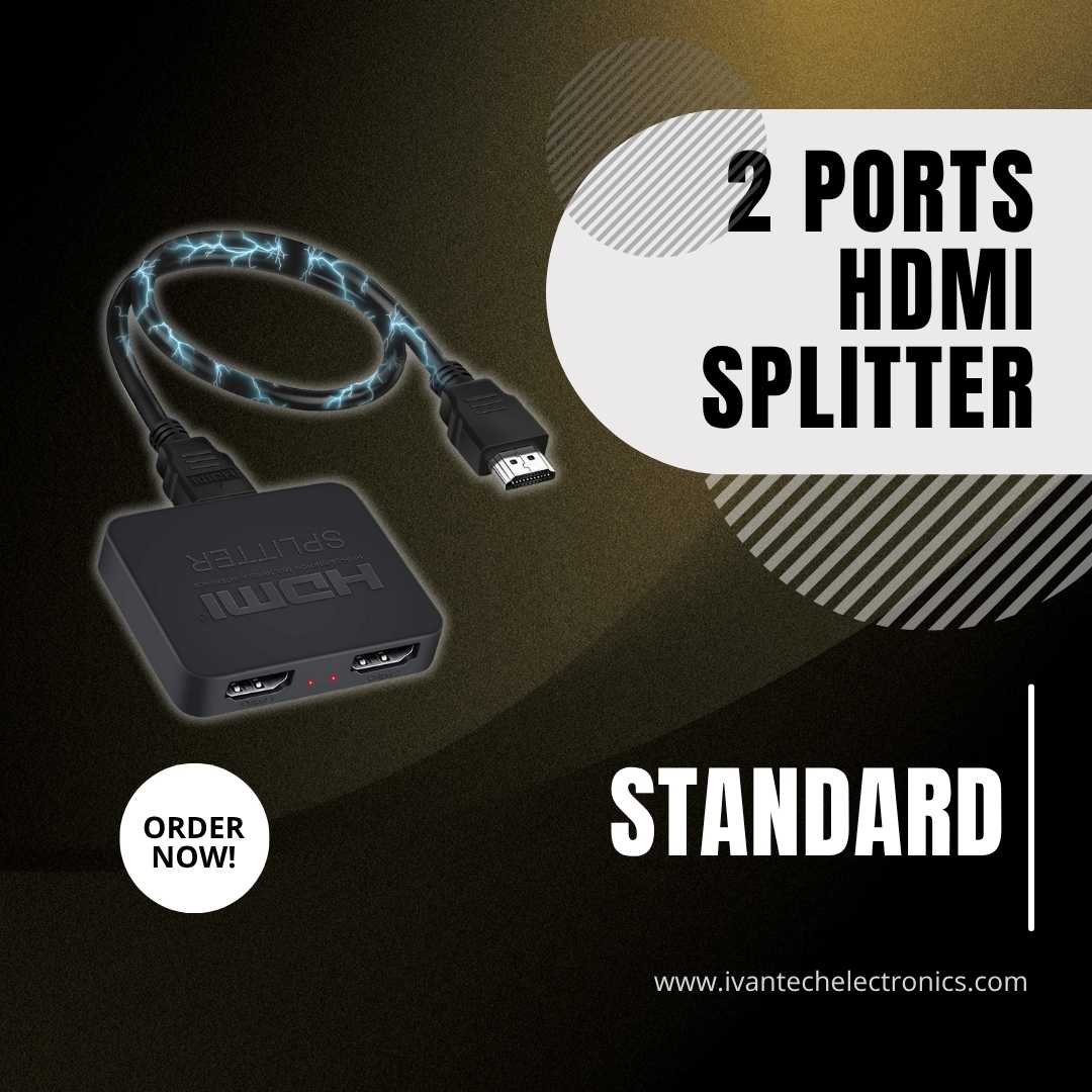 2 Ports HDMI Splitter Standard – Dual Display, Full HD 1080p, Plug & Play - Image 5
