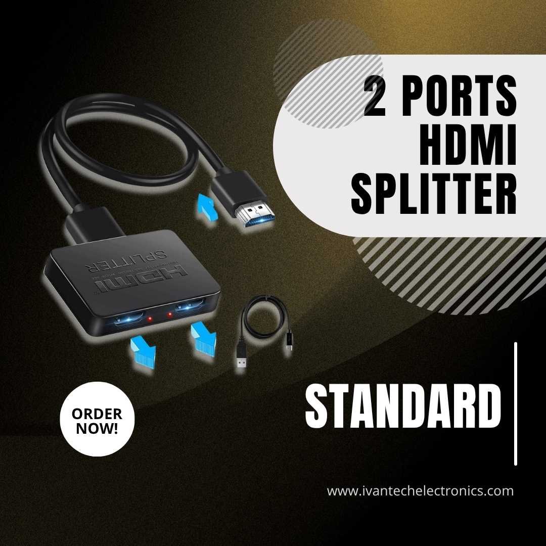 2 Ports HDMI Splitter Standard – Dual Display, Full HD 1080p, Plug & Play - Image 4
