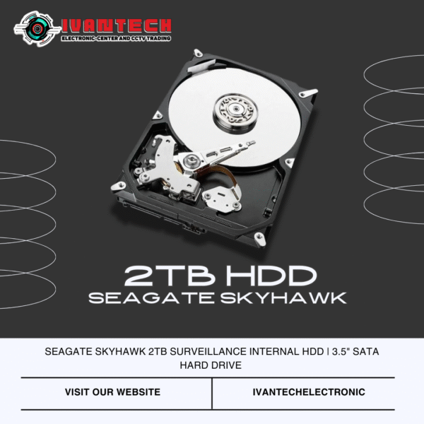 Seagate SkyHawk 2TB Surveillance Internal HDD | 3.5" SATA Hard Drive | Optimized for 24/7 Video Recording | SkyHawk Health Management | Enhanced Reliability | Up to 64 HD Cameras Supported - Image 3