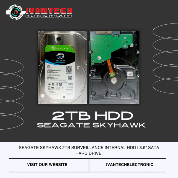 Seagate SkyHawk 2TB Surveillance Internal HDD | 3.5" SATA Hard Drive | Optimized for 24/7 Video Recording | SkyHawk Health Management | Enhanced Reliability | Up to 64 HD Cameras Supported - Image 4
