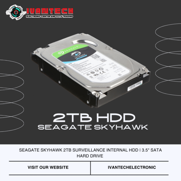 Seagate SkyHawk 2TB Surveillance Internal HDD | 3.5" SATA Hard Drive | Optimized for 24/7 Video Recording | SkyHawk Health Management | Enhanced Reliability | Up to 64 HD Cameras Supported - Image 5