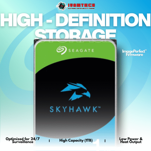 Seagate SkyHawk 1TB Surveillance Hard Drive – 3.5" SATA, 64MB Cache, 5900 RPM, Optimized for NVR/DVR Continuous Recording