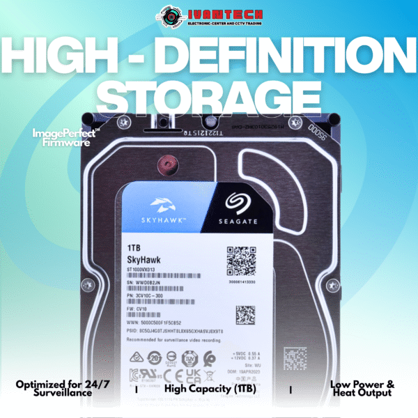 Seagate SkyHawk 1TB Surveillance Hard Drive – 3.5" SATA, 64MB Cache, 5900 RPM, Optimized for NVR/DVR Continuous Recording - Image 5