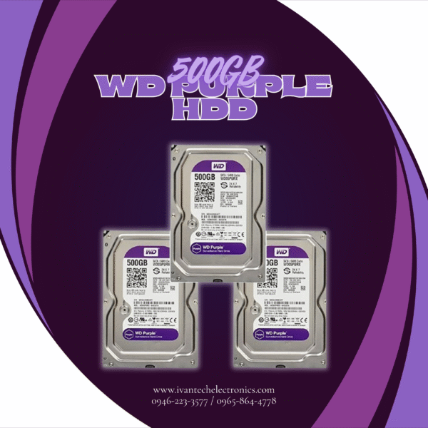 500GB WD Purple Surveillance Hard Drive – 24/7 Security Storage, Optimized for CCTV DVR/NVR, Low Power Consumption, High Durability, AllFrame Technology, Quiet Operation, Reliable Performance - Image 4