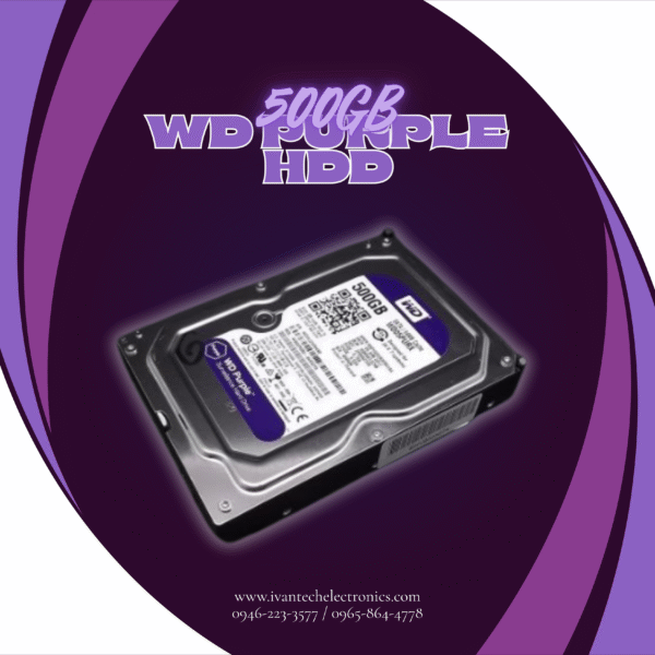 500GB WD Purple Surveillance Hard Drive – 24/7 Security Storage, Optimized for CCTV DVR/NVR, Low Power Consumption, High Durability, AllFrame Technology, Quiet Operation, Reliable Performance - Image 5