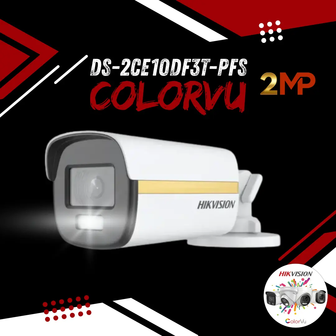 Hikvision DS-2CE10DF3T-PFS 2MP ColorVu Bullet Camera – 1080p Full HD - Image 2