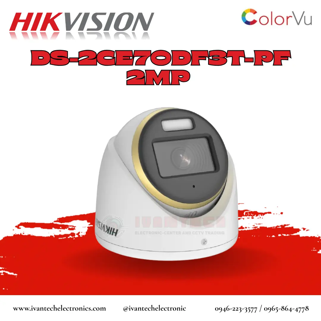 Hikvision DS-2CE70DF3T-PF 2MP ColorVu Dome Camera – 1080p Full HD - Image 3