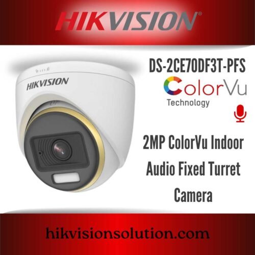 Hikvision DS-2CE70DF3T-PFS 2MP ColorVu Dome Camera – Built-in Mic