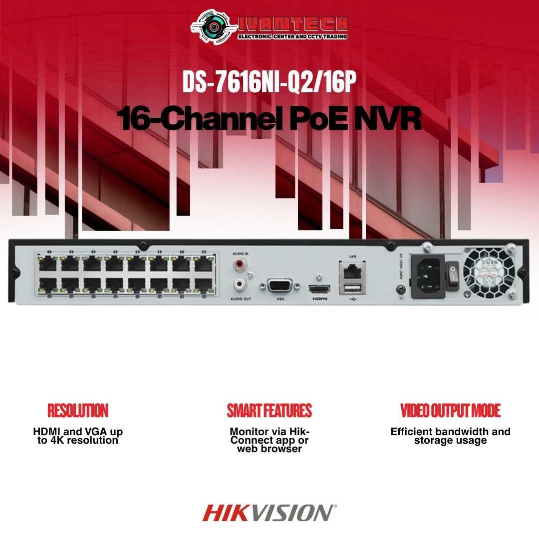 Hikvision DS-7616NI-Q2/16P 16CH PoE 4K NVR - Image 3