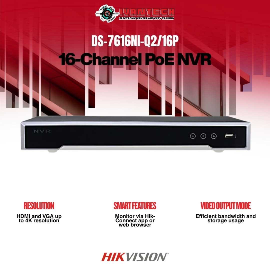 Hikvision DS-7616NI-Q2/16P 16CH PoE 4K NVR