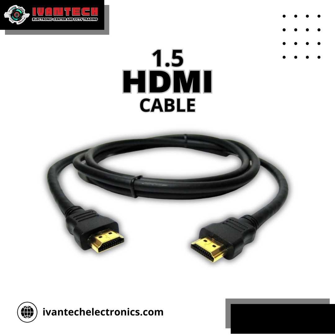 High-Speed 1.5M HDMI Cable with Gold-Plated Connectors