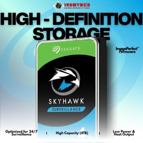 Seagate SkyHawk 4TB Surveillance HDD – 3.5" SATA for NVR/DVR Systems