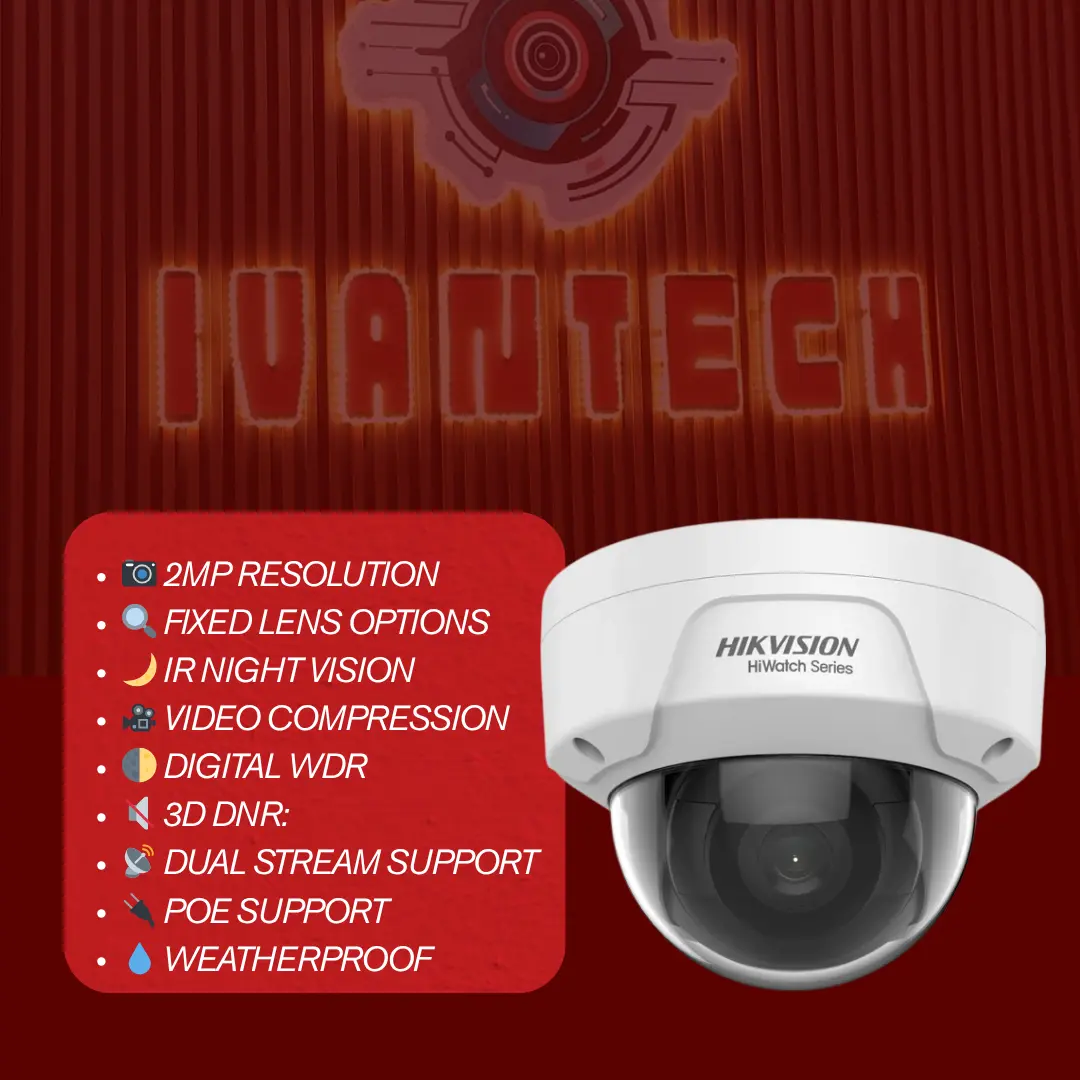E-HWID 2MP Dome IP Camera – Hikvision HiWatch Series