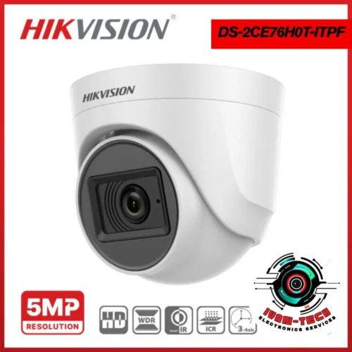 Hikvision DS-2CE76H0T-ITPF 5MP Dome Camera – High-Resolution CCTV