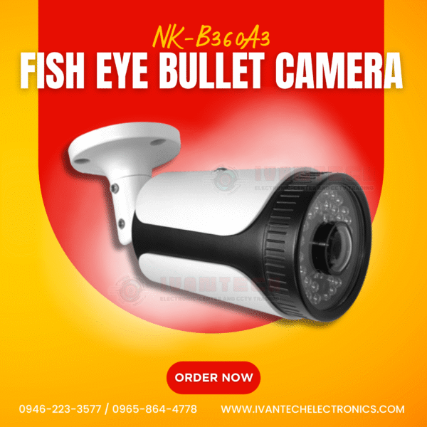 NK-B360A3 2MP Fisheye Bullet Camera – Wide-Angle Surveillance, Full HD 1080p, Night Vision, Weatherproof IP67, Motion Detection, Remote Viewing, Ideal for Indoor & Outdoor Security Systems - Image 5