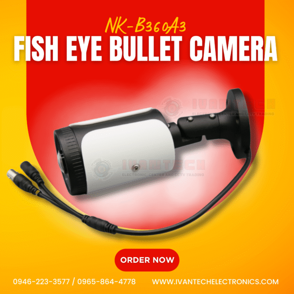 NK-B360A3 2MP Fisheye Bullet Camera – Wide-Angle Surveillance, Full HD 1080p, Night Vision, Weatherproof IP67, Motion Detection, Remote Viewing, Ideal for Indoor & Outdoor Security Systems - Image 4