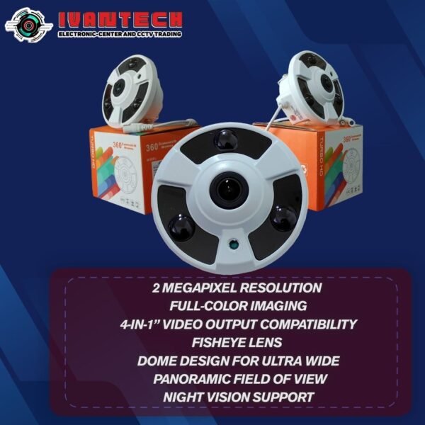 NK-360A2-W 2MP 4IN1 FULL COLOR FISH EYE DOME CAMERA