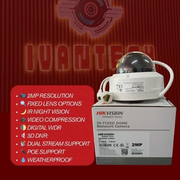 E-HWID 2MP DOME IP HIKVISION HIWATCH CAMERA - Image 3