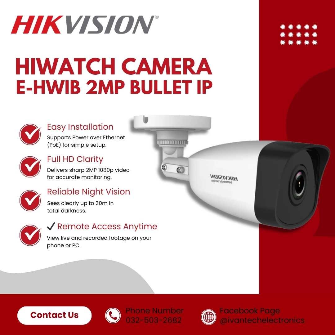 Hikvision E-HWIB 2MP Full HD Bullet IP Camera - Image 5