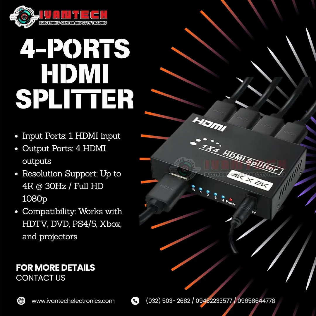 4-Port HDMI Splitter Standard – 1 In 4 Out 4K Full HD Distributor - Image 3