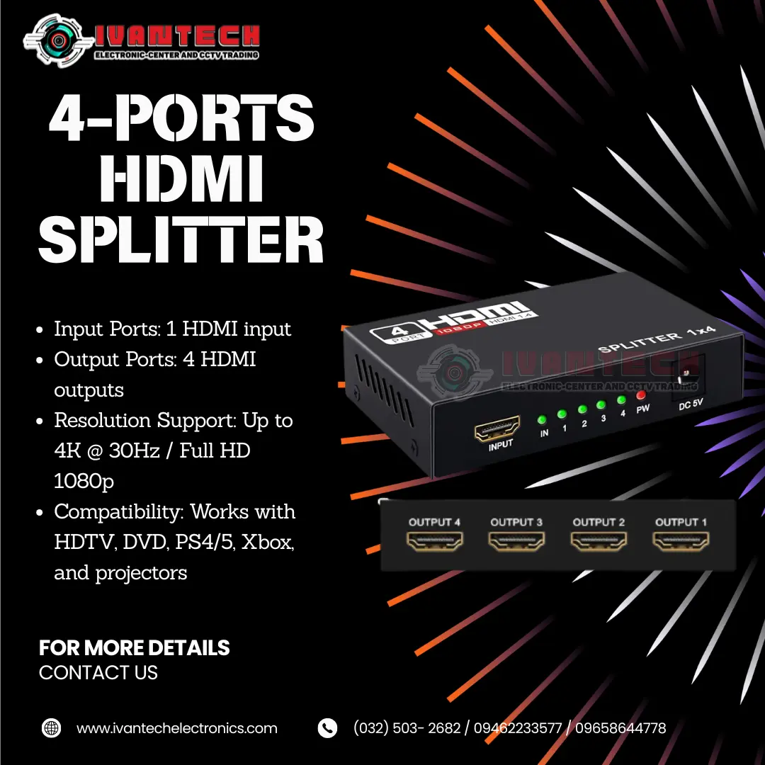4-Port HDMI Splitter Standard – 1 In 4 Out 4K Full HD Distributor - Image 2