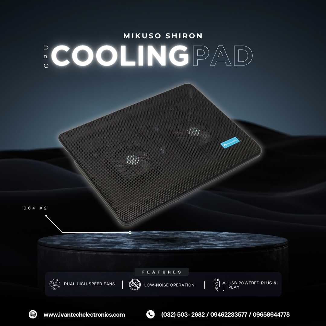 CPU Cooling Pad 064 X2 Dual-Fan Laptop Cooler - Image 5