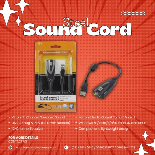 Steel Sound 3.5mm Audio Extension Cord