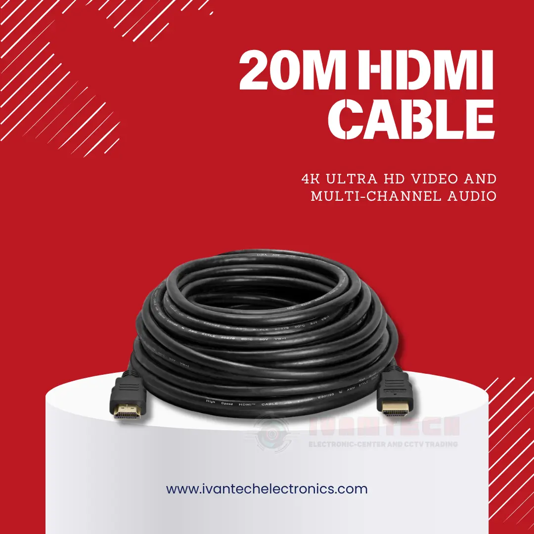 20M High-Speed HDMI Cable – 4K UHD Audio & Video Transfer Cord