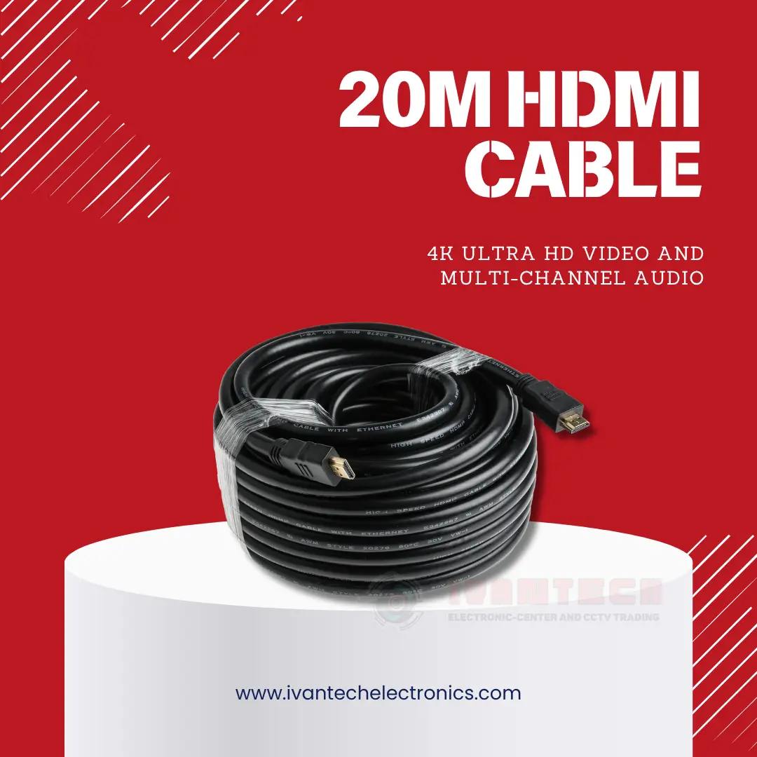 20M High-Speed HDMI Cable – 4K UHD Audio & Video Transfer Cord - Image 3