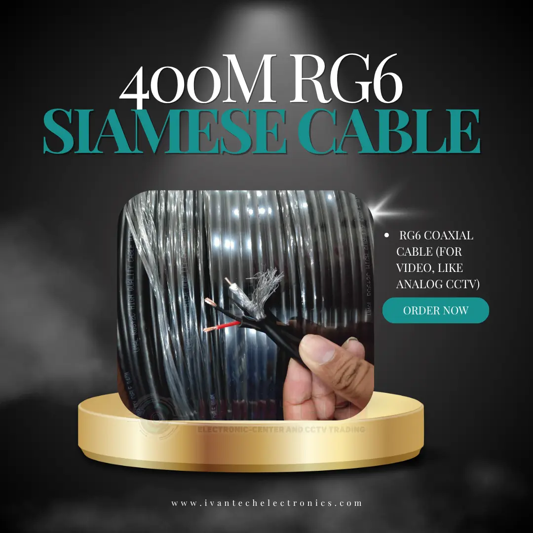 400M RG6 Siamese Coaxial Cable – CCTV Video & Power Cable Roll - Image 5