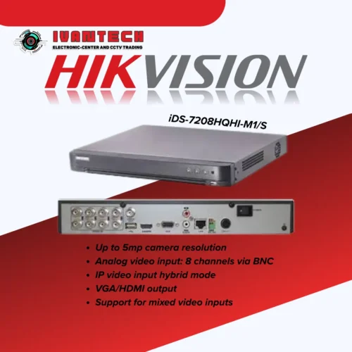 Hikvision iDS-7208HQHI-M1/S 8CH Turbo HD DVR – 1080p AcuSense Recorder