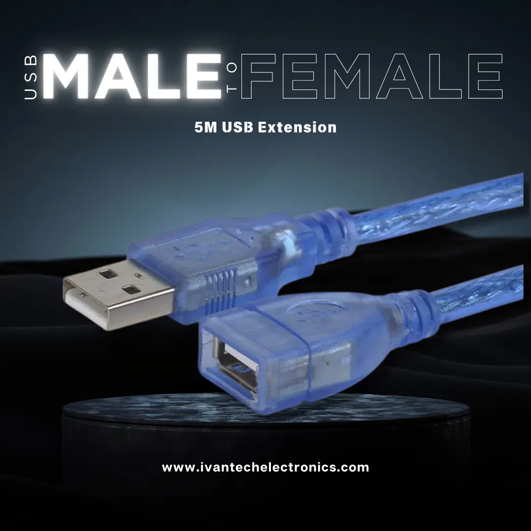 5M USB 2.0 Male to Female Extension Cable – High-Speed Data Cord - Image 5