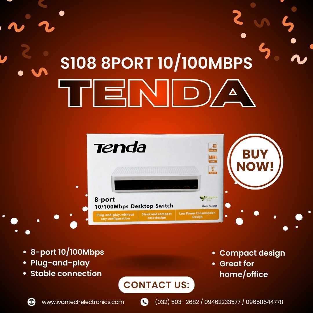 Tenda S108 8-Port 10/100Mbps Desktop Switch Fast Ethernet - Image 3