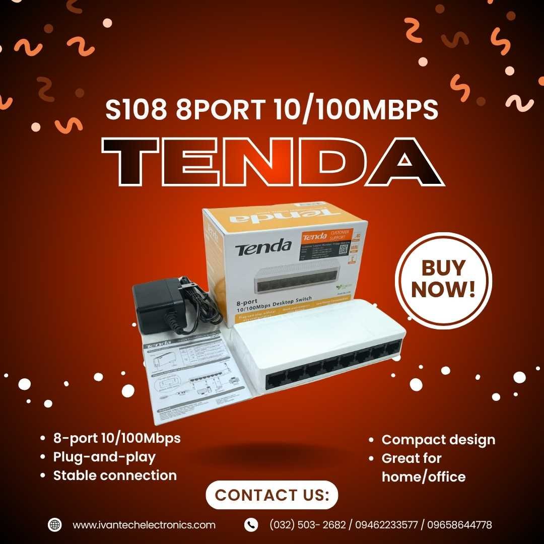 Tenda S108 8-Port 10/100Mbps Desktop Switch Fast Ethernet - Image 4