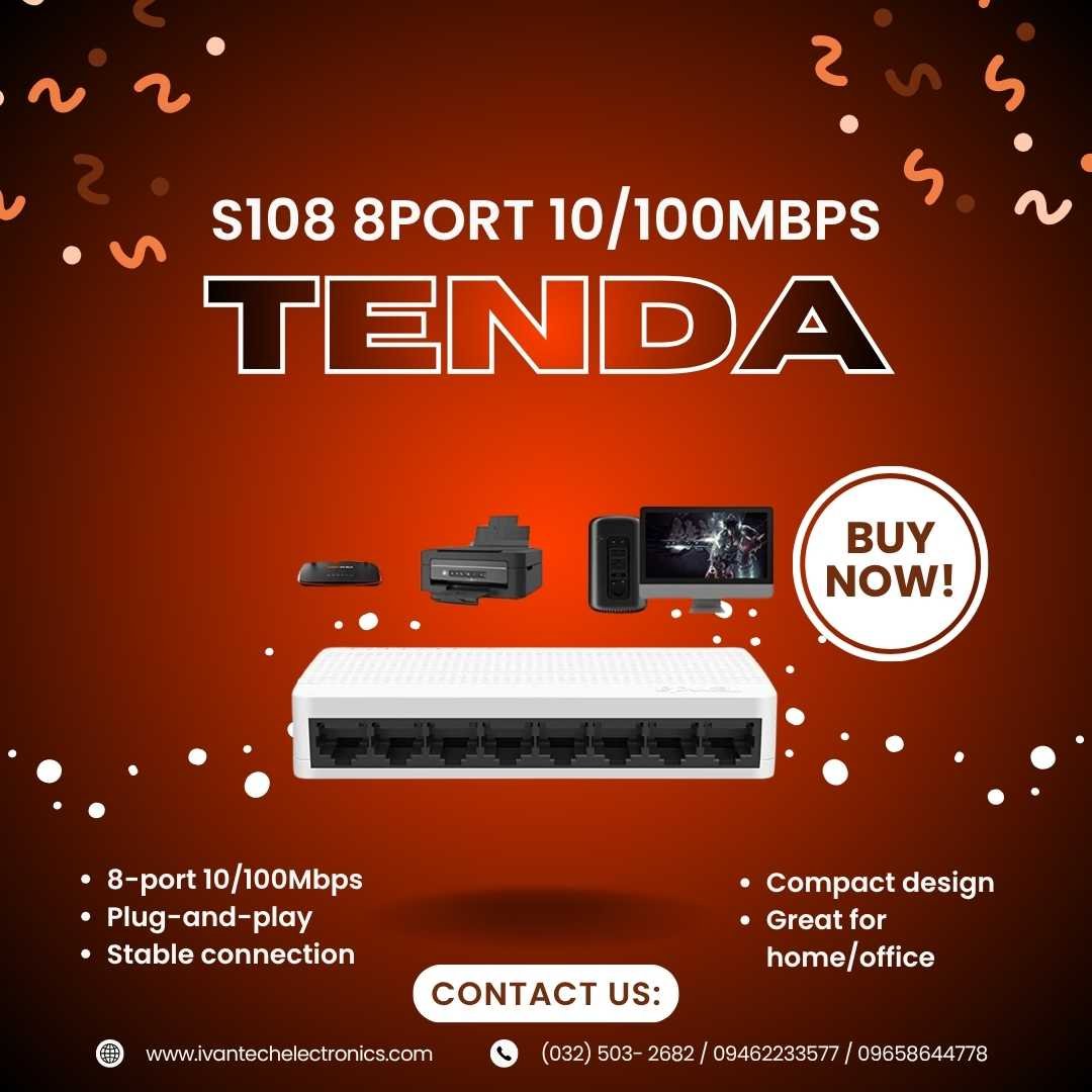 Tenda S108 8-Port 10/100Mbps Desktop Switch Fast Ethernet - Image 5